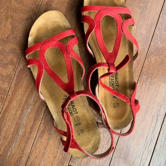 NAOT Red Sandals - Picture 2 of 3